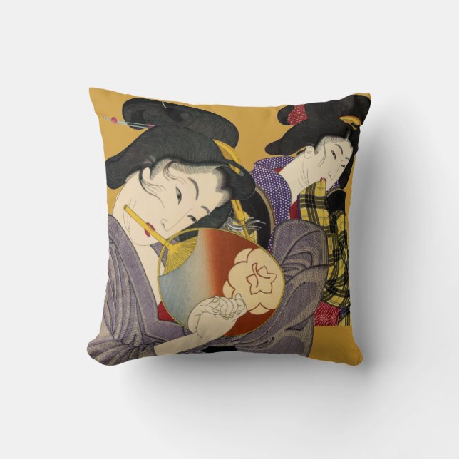 Japanese Art Design Throw Pillows (Front)