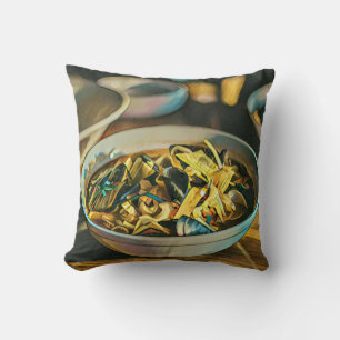 Japanese Art For Food Lovers Throw Pillow