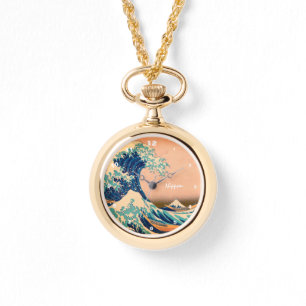 Japanese Art & Great Wave off Kanagawa /Japan Fuji Watch