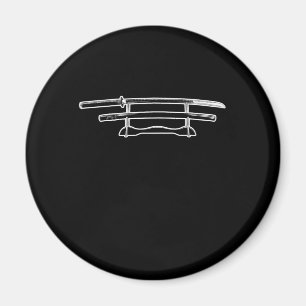 Japanese Art Katana Sword Japan Warrior Samurai Gi Magnet