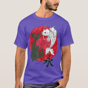 Japanese Art Koi Fish Black White Koi Japanese T-Shirt