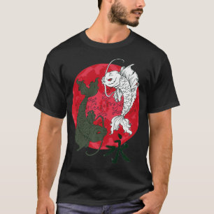 Japanese Art Koi Fish Black White Koi Japanese T-Shirt