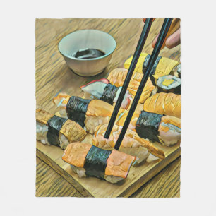 Japanese art lover fleece blanket