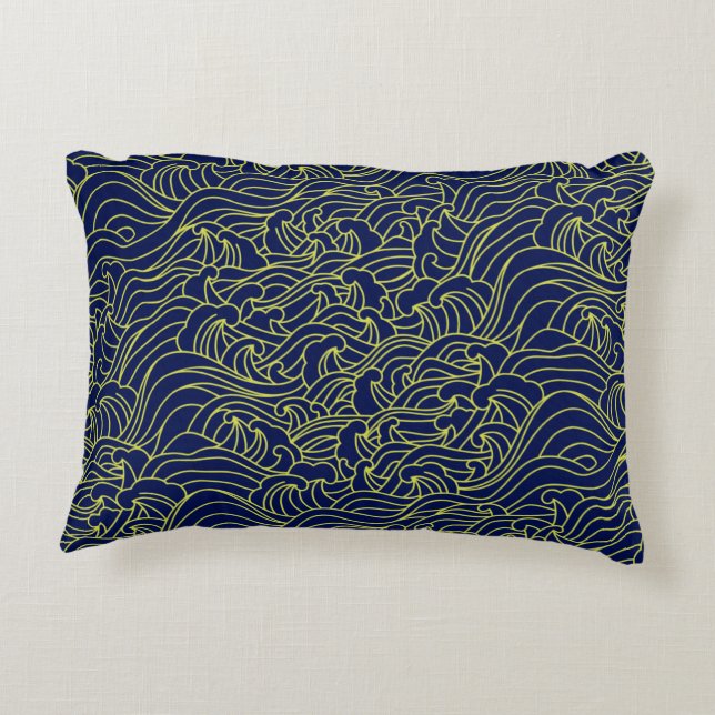 Japanese Art Pattern Pillow (Back)