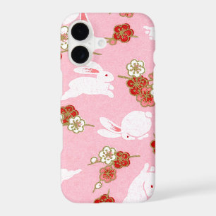 Japanese Art: Pink Sakura & Rabbits iPhone 17 Case