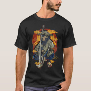 Japanese Art Samurai Fighter Monkey  T-Shirt