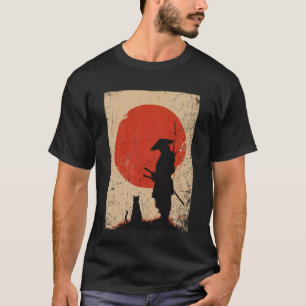 Japanese Art Samurai Vintage Fighter Retro Warrior T-Shirt