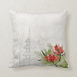 Japanese Art Throw Pillow