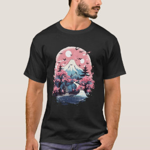 Japanese Art Ukiyo-e Geisha Cherry Blossom Mount T-Shirt