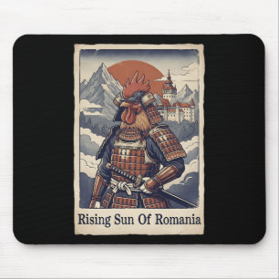 Japanese Art Ukiyo-e Romania Rooster Mouse Pad