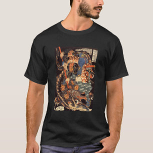 Japanese Art Woodblock Miyamoto Musashi Samurai Gi T-Shirt