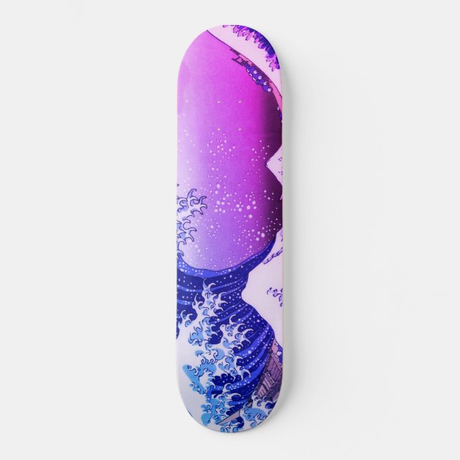 Japanese artwork painting wave, skateboard (Front)