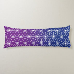 Japanese Asanoha Blue & Purple Body Pillow