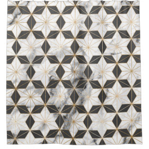 Japanese Asanoha: Gold Marble Pattern.