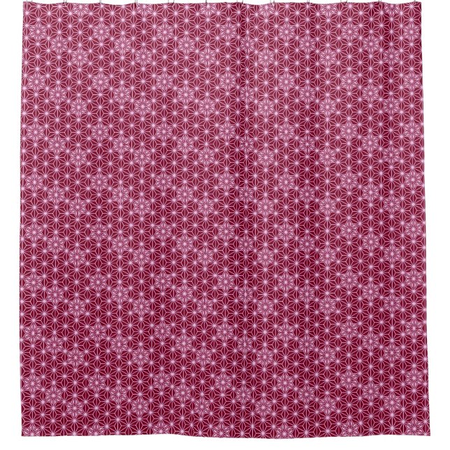Japanese Asanoha or Star Pattern - burgundy (Front)
