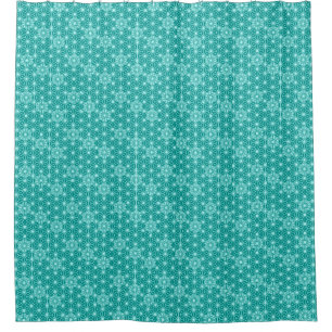Japanese Asanoha  or Star Pattern - turquoise
