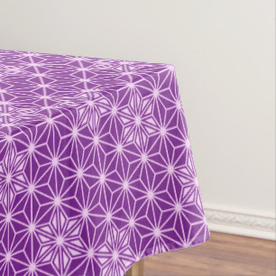 Japanese Asanoha pattern - amethyst purple Tablecloth