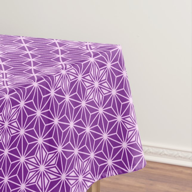 Japanese Asanoha pattern - amethyst purple Tablecloth (In Situ)