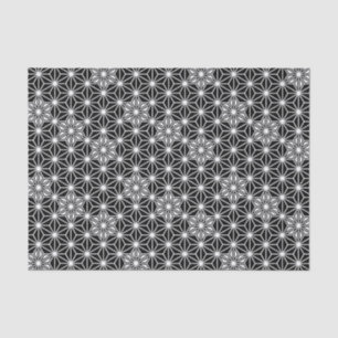 Japanese Asanoha pattern - black and white Tissue Paper