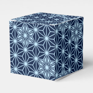 Japanese Asanoha pattern - indigo blue Favor Box