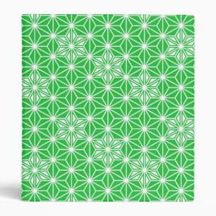 Japanese Asanoha pattern - jade green Binder