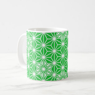 Japanese Asanoha pattern - jade green Coffee Mug