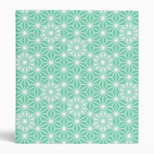 Japanese Asanoha pattern - light aqua Binder
