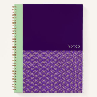 Japanese Asanoha Pattern Notebook