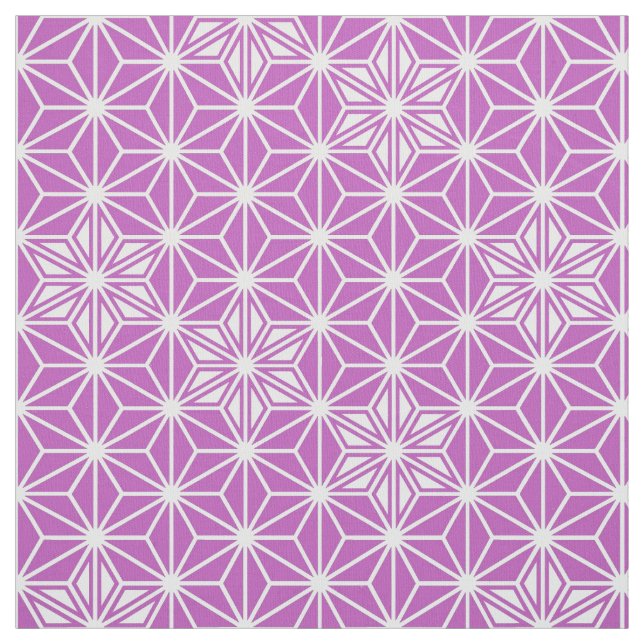 Japanese Asanoha pattern - orchid Fabric (Swatch)