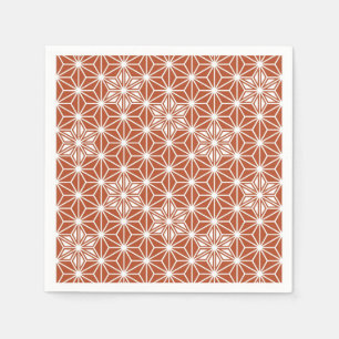 Japanese Asanoha pattern - terracotta Napkin