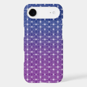 Japanese Asanoha Traditional Print Blue & Purple