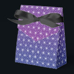 Japanese Asanoha Traditional Print Blue & Purple Favor Box<br><div class="desc">Asanoha is a traditional japanese pattern based on the star shaped leaves of a hardy plant which represents vitality and growth. This pattern has long been popular on kimonos and articles for kids and babies as it is believed to bring growth and vigour.</div>