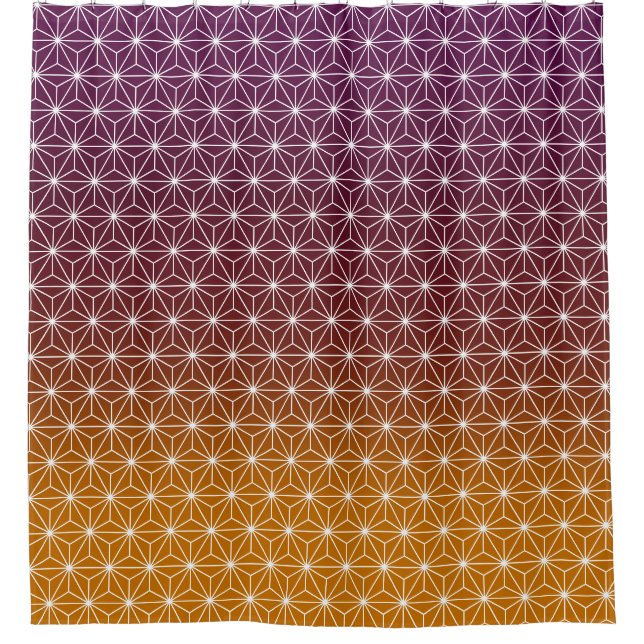 Japanese Asanoha Traditional Print Burgundy & Gold (Front)