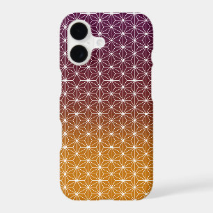 Japanese Asanoha Traditional Print Burgundy & Gold