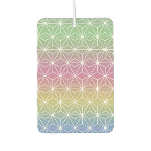 Japanese Asanoha Traditional Print Pastel Rainbow Air Freshener