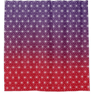 Japanese Asanoha Traditional Print Red & Purple