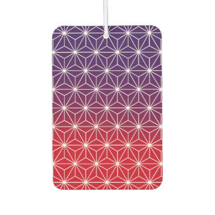 Japanese Asanoha Traditional Print Red & Purple Air Freshener
