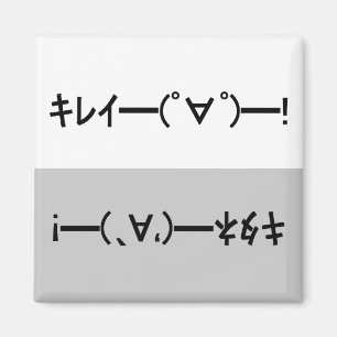 Japanese ASCII Art「キレイー!」&「キタネ Magnet