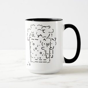 Japanese ASCII Art"beer"(black) Mug