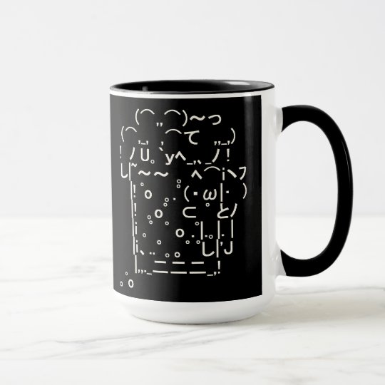 Japanese ASCII Art “beer” (white) Mug