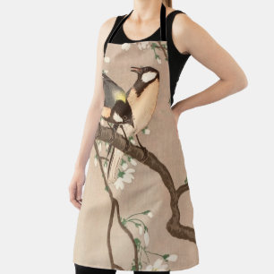 Japanese Asian Bird Chickadee Songbird Apron