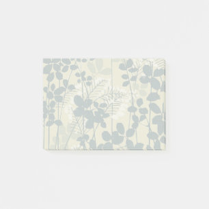 Japanese Asian Blue Leaf Flower Post-it Notes