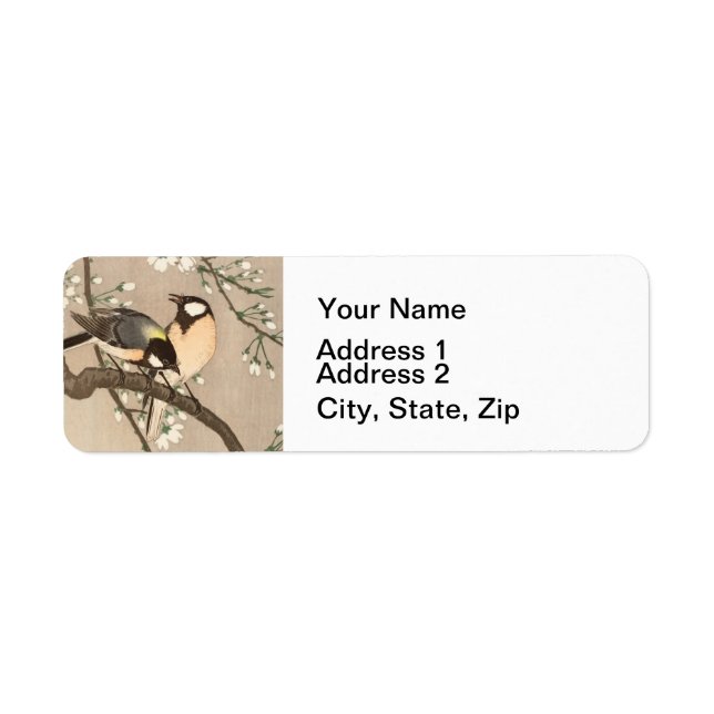 Japanese Asian Koson Bird Chickadee Songbird (Front)