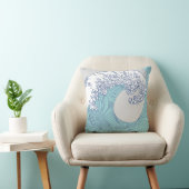 Japanese Asian Surf Wave Art Ocean Art Throw Pillow (Chair)