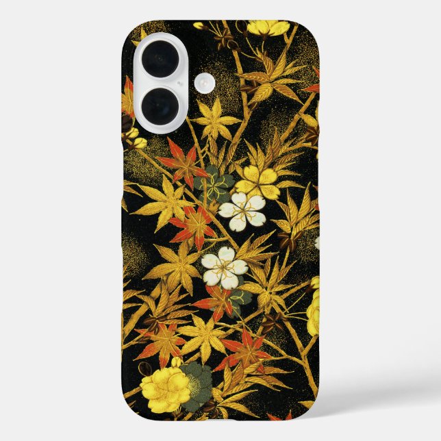 Japanese Autumn Leaves Antique Rich Classic Art Case-Mate iPhone Case (Back)