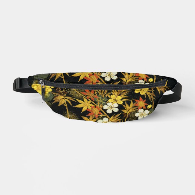 Japanese Autumn Leaves Antique Rich Classic Art Fanny Pack (Front)