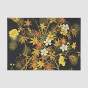 Japanese Autumn Leaves Antique Rich Classic Art Tissue Paper