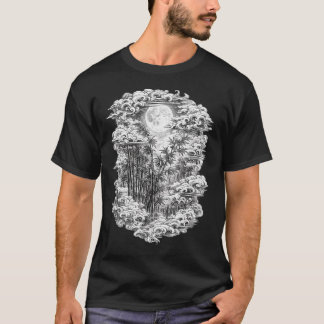 Japanese Bamboo Forest T-Shirt | Full Moon Ukiyo-e