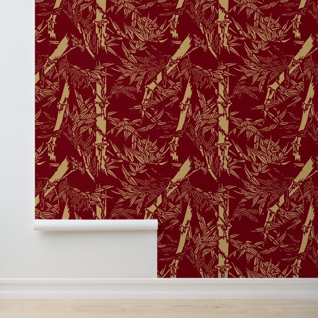 Japanese Bamboo Pattern Wallpaper (Application)