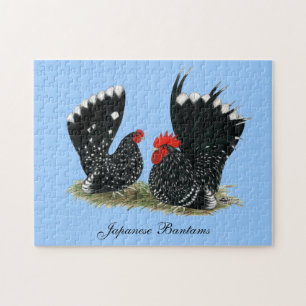 Japanese Bantams Mottled Jigsaw Puzzle